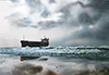 freighter aground, Nobbys Beach, Australia painting