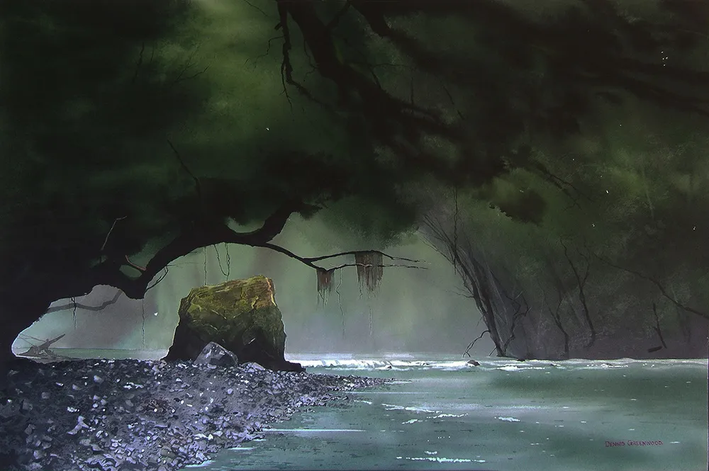 Fiordland river painting
