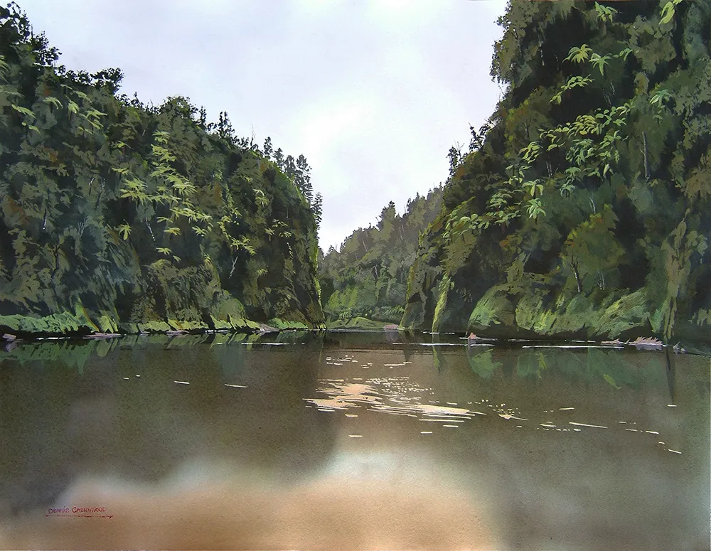 lower gorge, Whanganui River painting