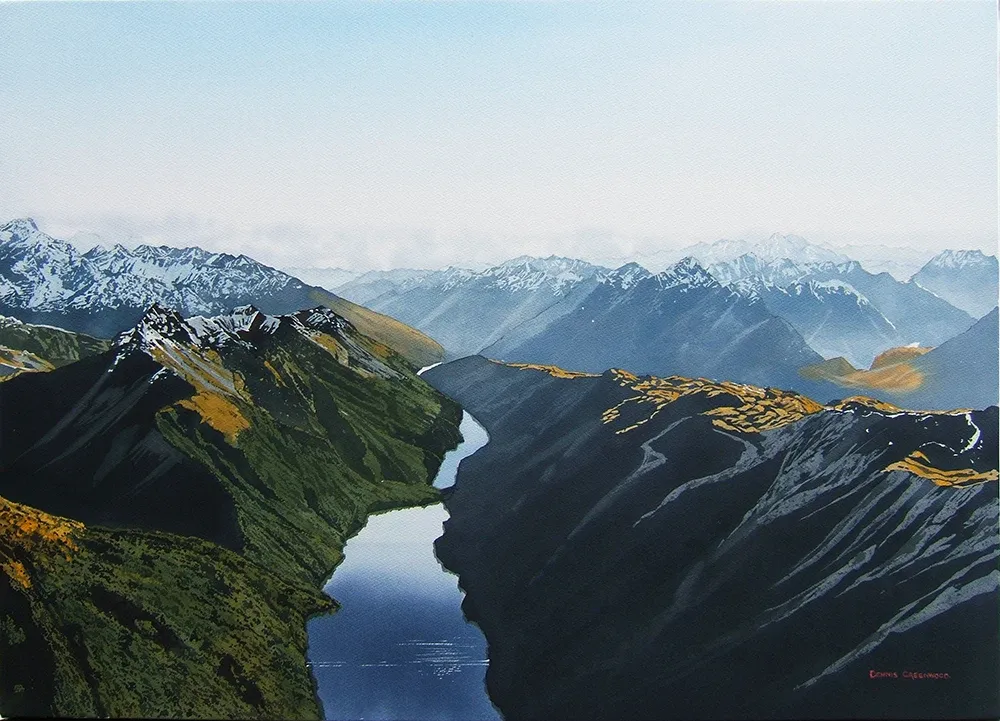 Queenstown, dusk painting